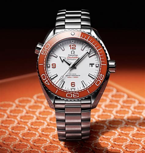 omega blue and orange watch|omega planet ocean orange bezel.